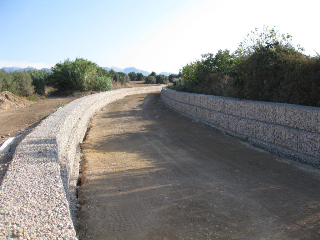 Gaviones torrente|Encauzamiento torrente|Muro torrentes